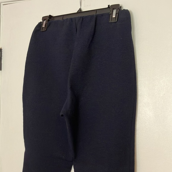 Ann Mashburn navy wool pull on cropped pants - Picture 5 of 11